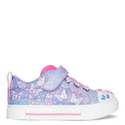 Sneakers & Athletic*Skechers Girl's , Twinkle Toes: Twinkle Sparks - Ombre Flutter Sneaker - Toddler Lavender Multi