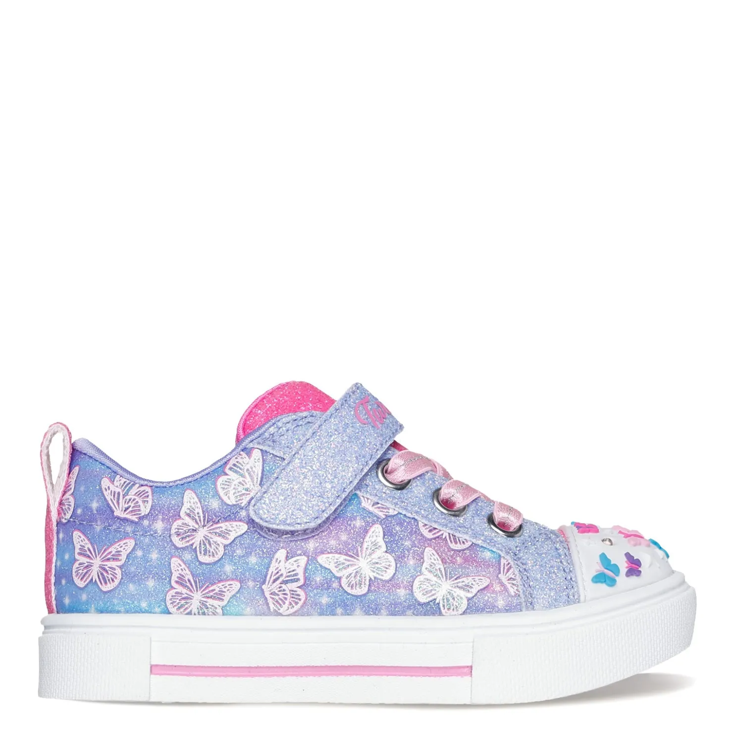 Toddler (3.5-10)*Skechers Girl's , Twinkle Toes: Twinkle Sparks - Ombre Flutter Sneaker - Toddler Lavender Multi