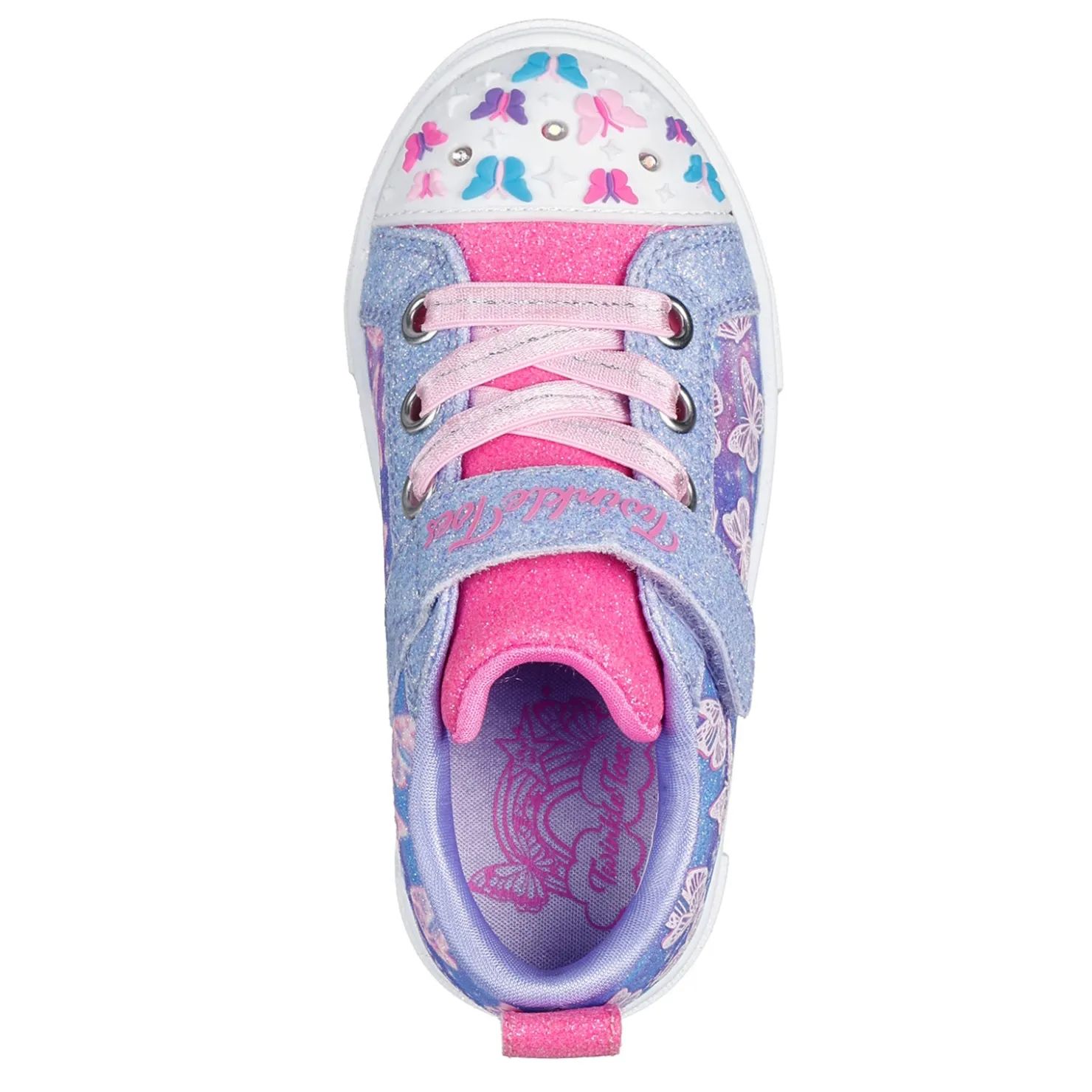 Toddler (3.5-10)*Skechers Girl's , Twinkle Toes: Twinkle Sparks - Ombre Flutter Sneaker - Toddler Lavender Multi