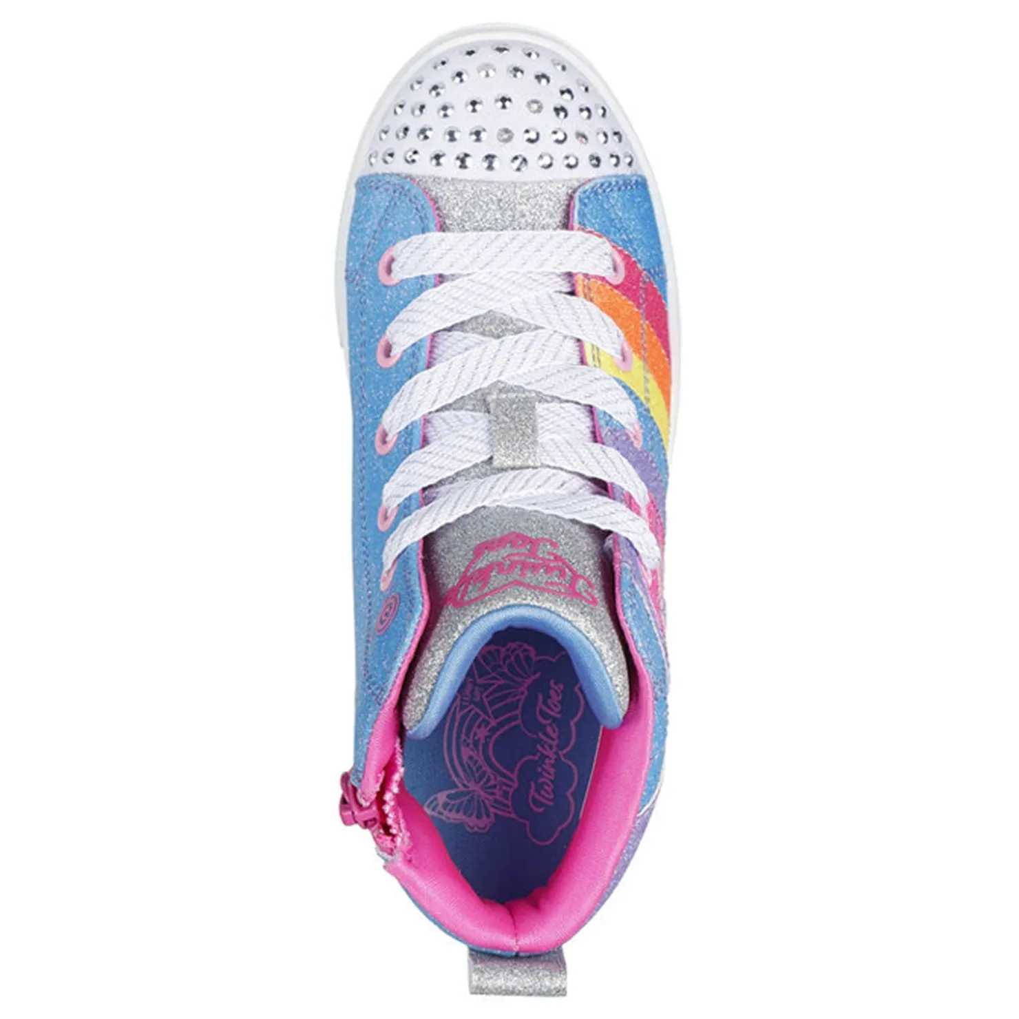 Little Kid (10.5-3)*Skechers Girl's , Twinkle Toes: Twinkle Sparks - Heart Pop Sneaker - Little Kid Multi