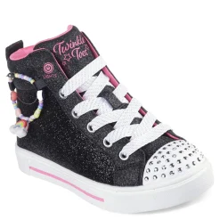 Sneakers & Athletic*Skechers Girl's , Twinkle Toes: Twinkle Sparks - Charm Bestie High Top Sneaker - Little Kid Black