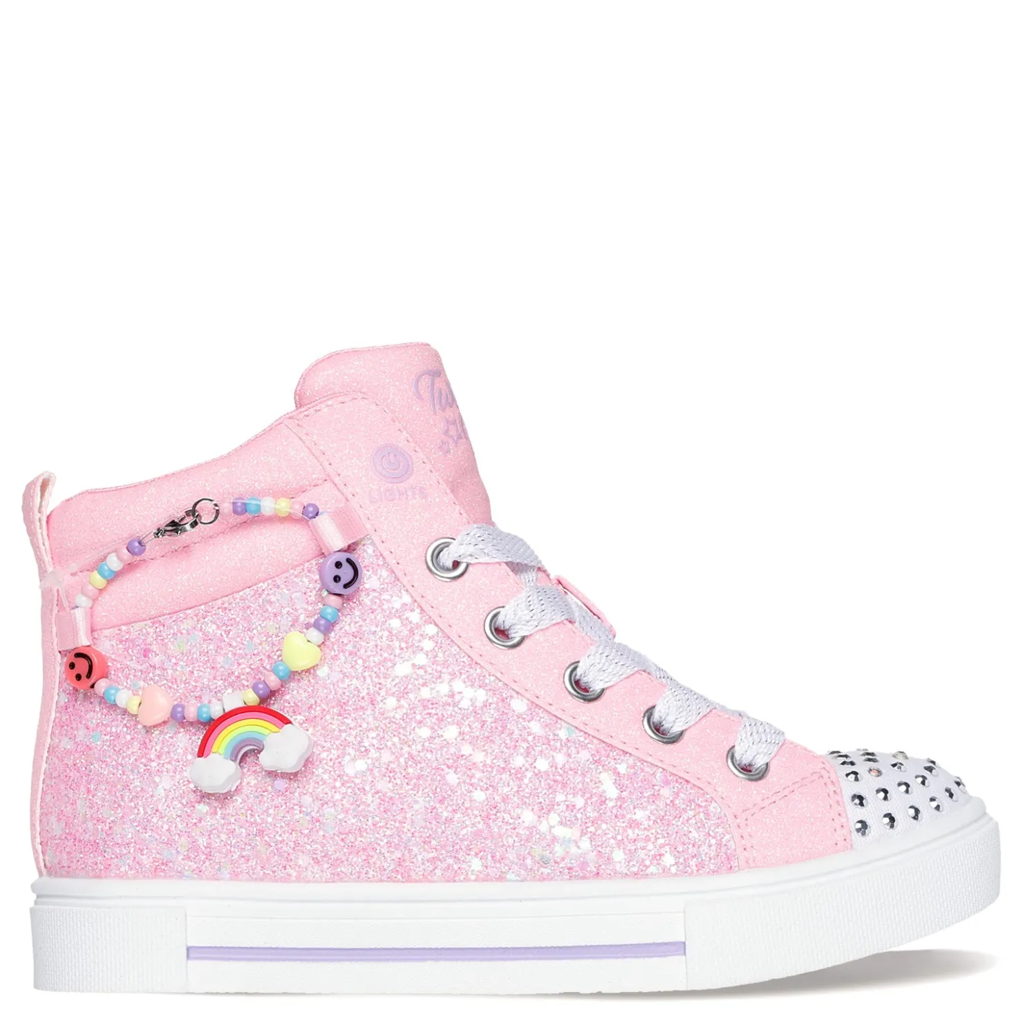 Sneakers & Athletic*Skechers Girl's , Twinkle Toes: Twinkle Sparks - Charm Bestie High Top Sneaker - Little Kid Pink