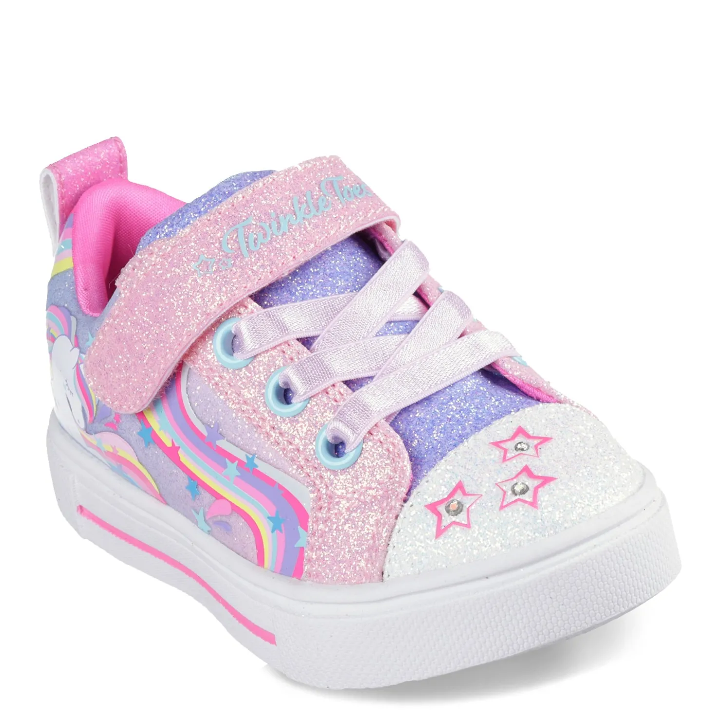 Sneakers & Athletic*Skechers Girl's , Twinkle Toes: Twinkle Sparks - Whimsical Shimmer Sneaker - Toddler Pink Multi