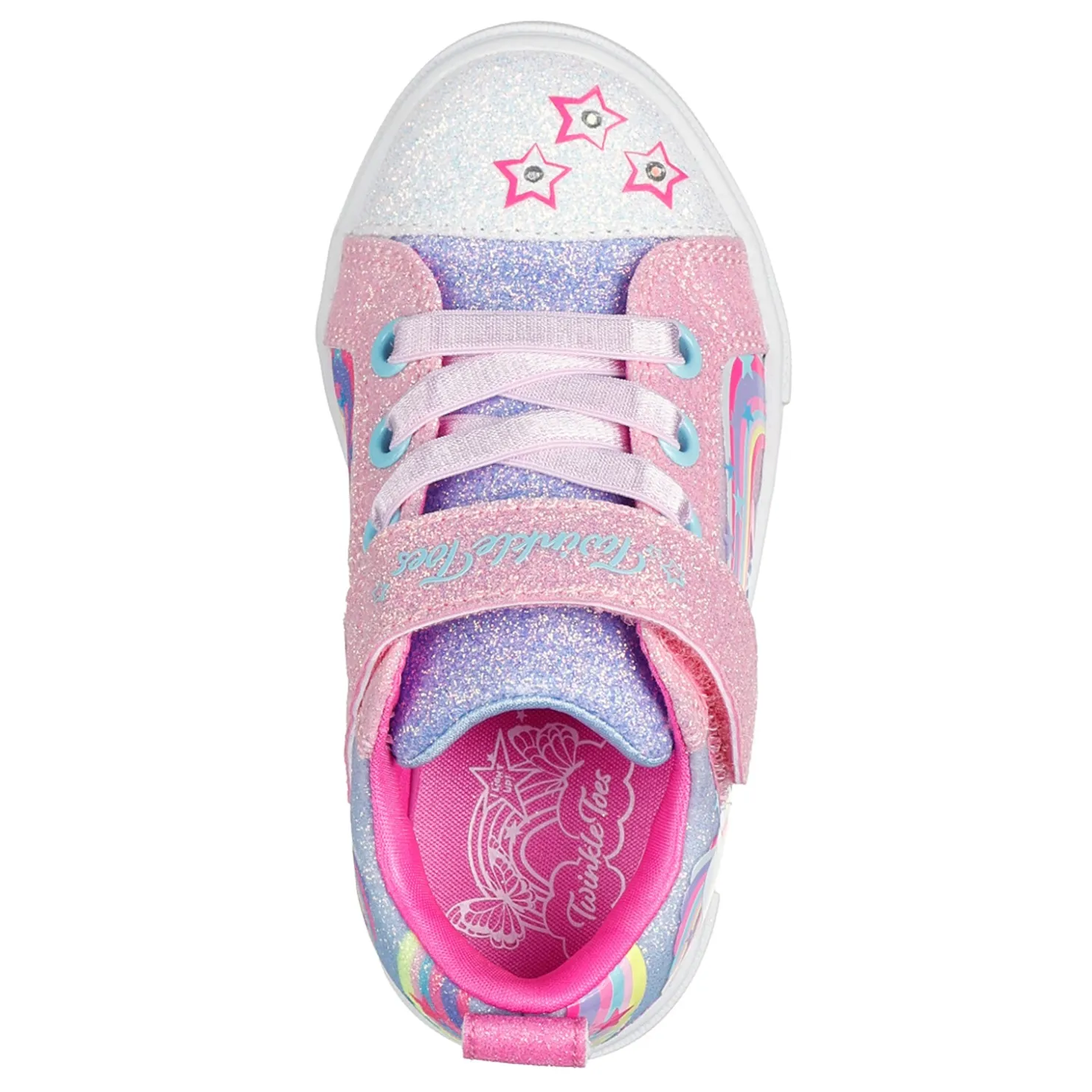 Sneakers & Athletic*Skechers Girl's , Twinkle Toes: Twinkle Sparks - Whimsical Shimmer Sneaker - Toddler Pink Multi