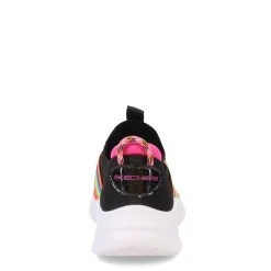 Slip On Shoes*Skechers Girl's , Ultra Flex 3.0 - Rainbow Speed Sneaker – Little Kid Black Multi