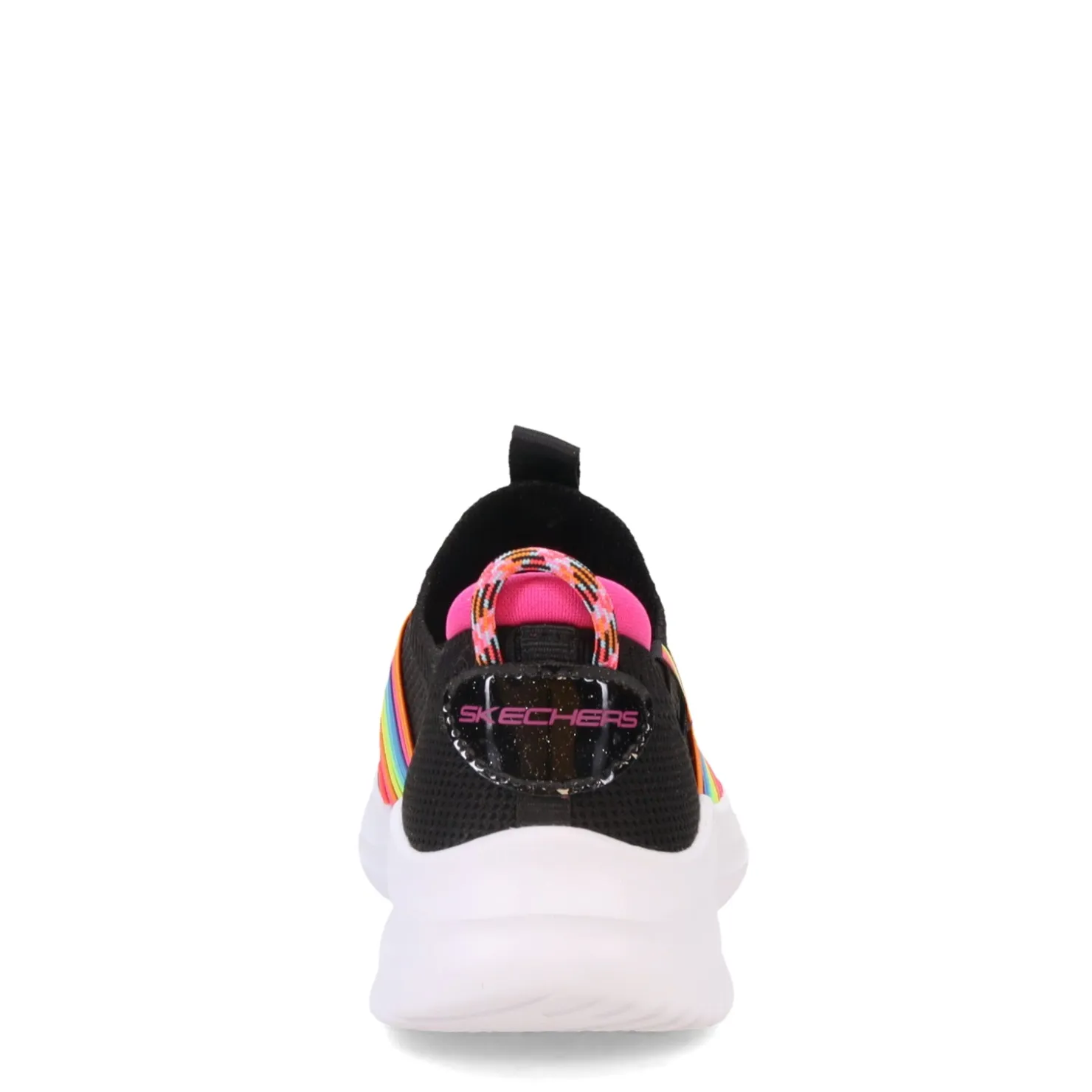 Slip On Shoes*Skechers Girl's , Ultra Flex 3.0 - Rainbow Speed Sneaker – Little Kid Black Multi