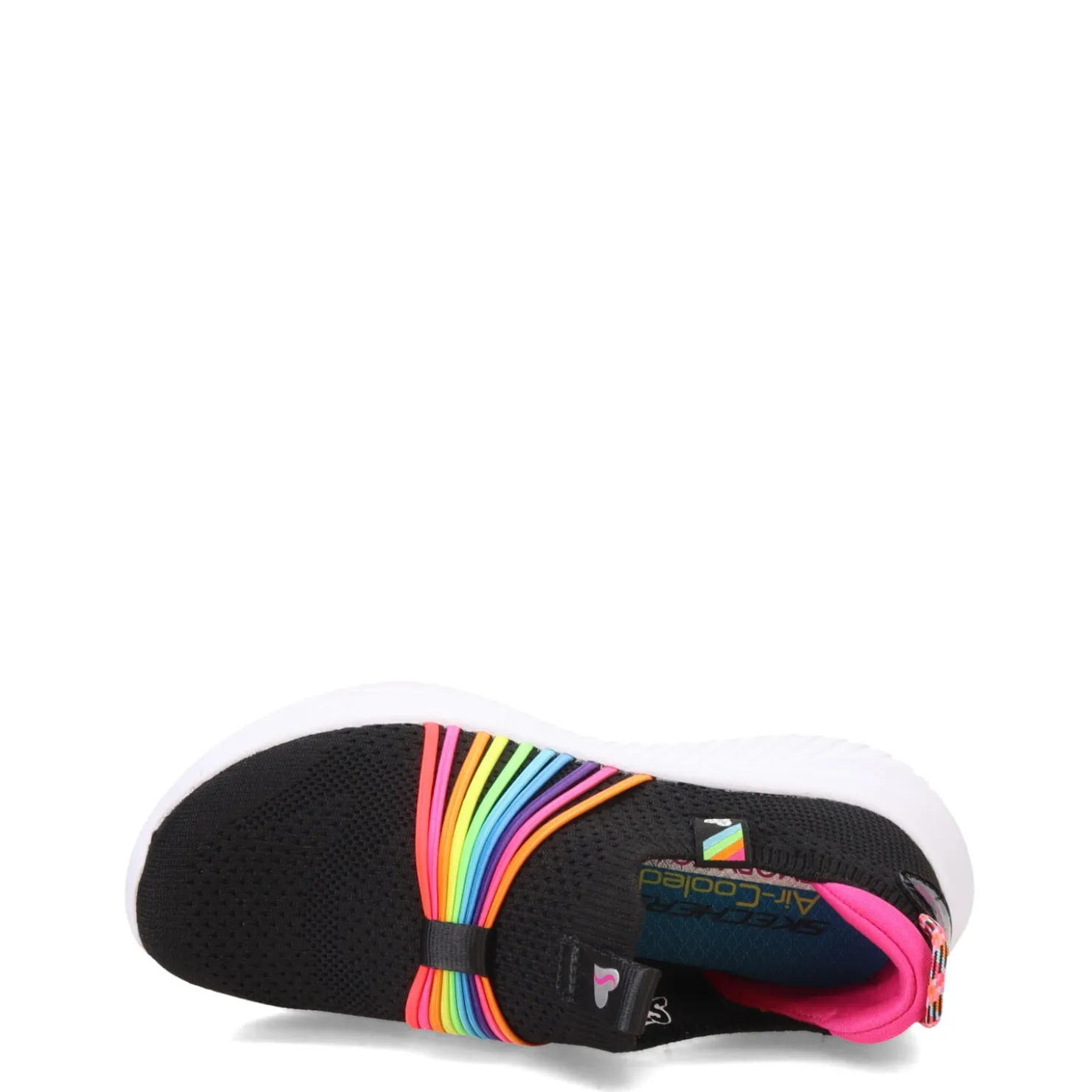 Slip On Shoes*Skechers Girl's , Ultra Flex 3.0 - Rainbow Speed Sneaker – Little Kid Black Multi