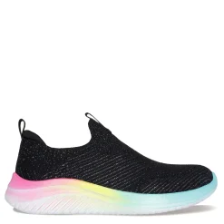 Slip On Shoes*Skechers Girl's , Ultra Flex 3.0 - Shimmer Stroll Sneaker - Little Kid & Big Kid Black Multi