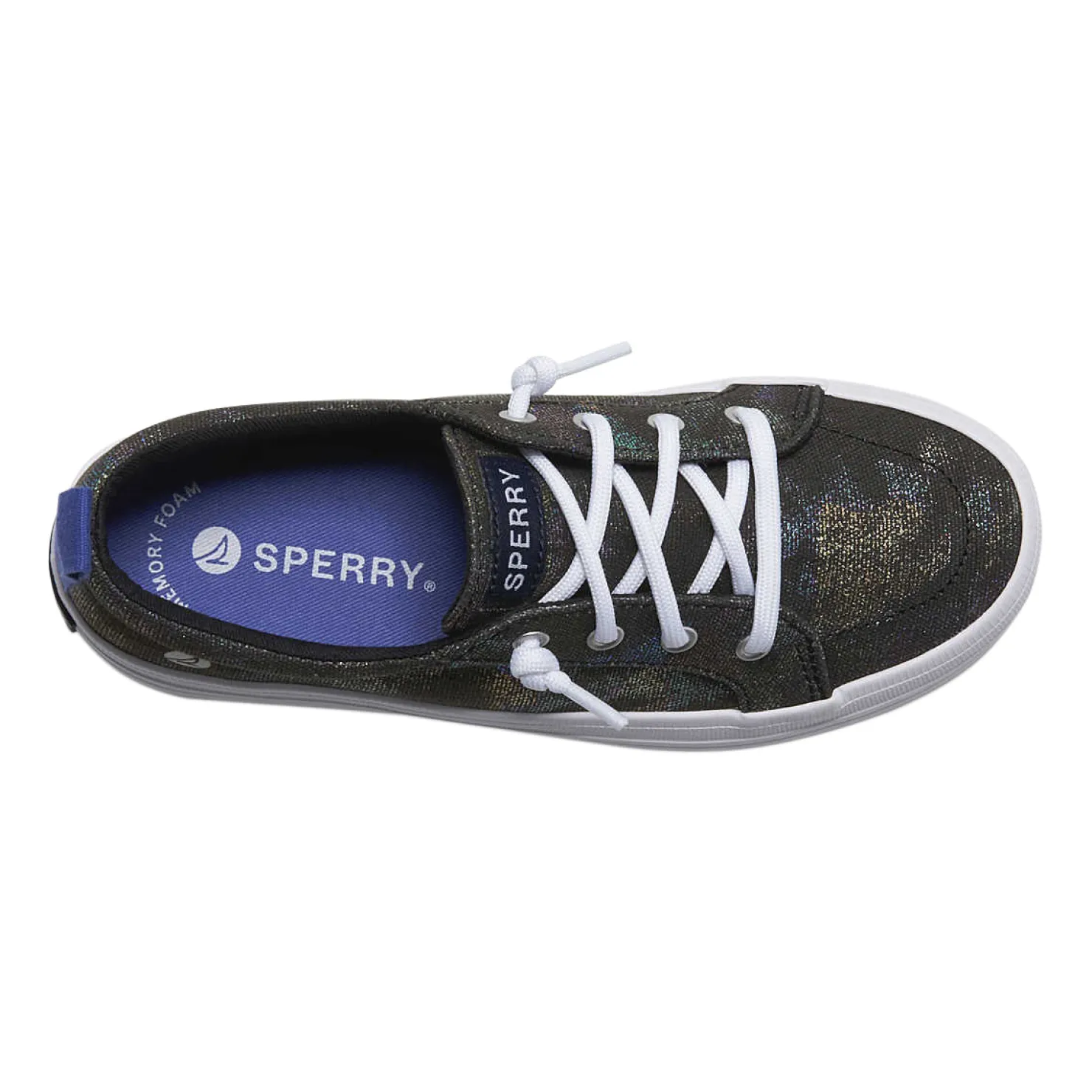 Sneakers & Athletic*Sperry Girl's , Crest Vibe Platform Sneaker - Little Kid & Big Kid Black Multi