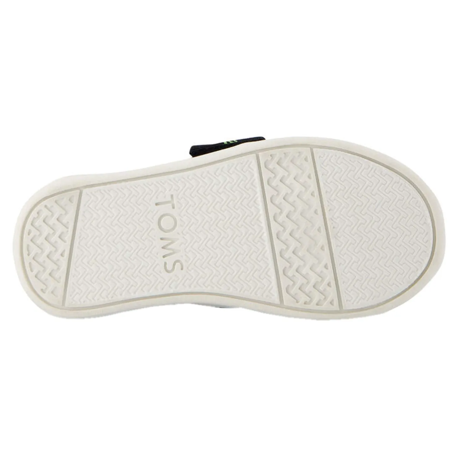 Slip On Shoes*TOMS Girl's , Alpargata Tiny Classic Slip-On - Toddler Black / Glow In The Dark Bugs