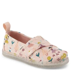 Slip On Shoes*TOMS Girl's , Alpargata Tiny Classic Slip-On - Toddler Ballet Pink Glitter Fairy Garden