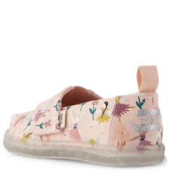 Toddler (3.5-10)*TOMS Girl's , Alpargata Tiny Classic Slip-On - Toddler Ballet Pink Glitter Fairy Garden