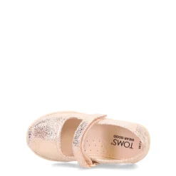 Toddler (3.5-10)*TOMS Girl's , Tiny Mary Jane - Toddler Crackle Foil Gold