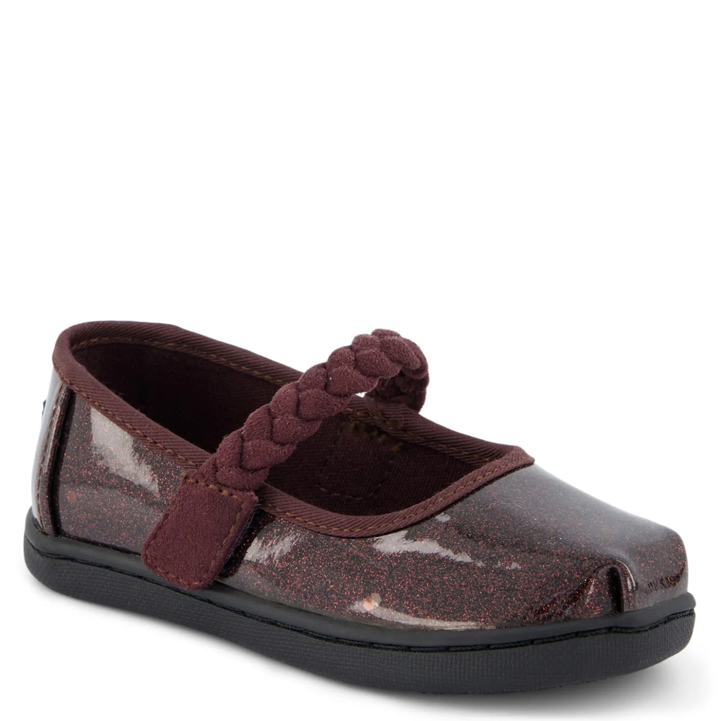 Flats*TOMS Girl's , Tiny Mary Jane - Toddler Blackberry Confetti