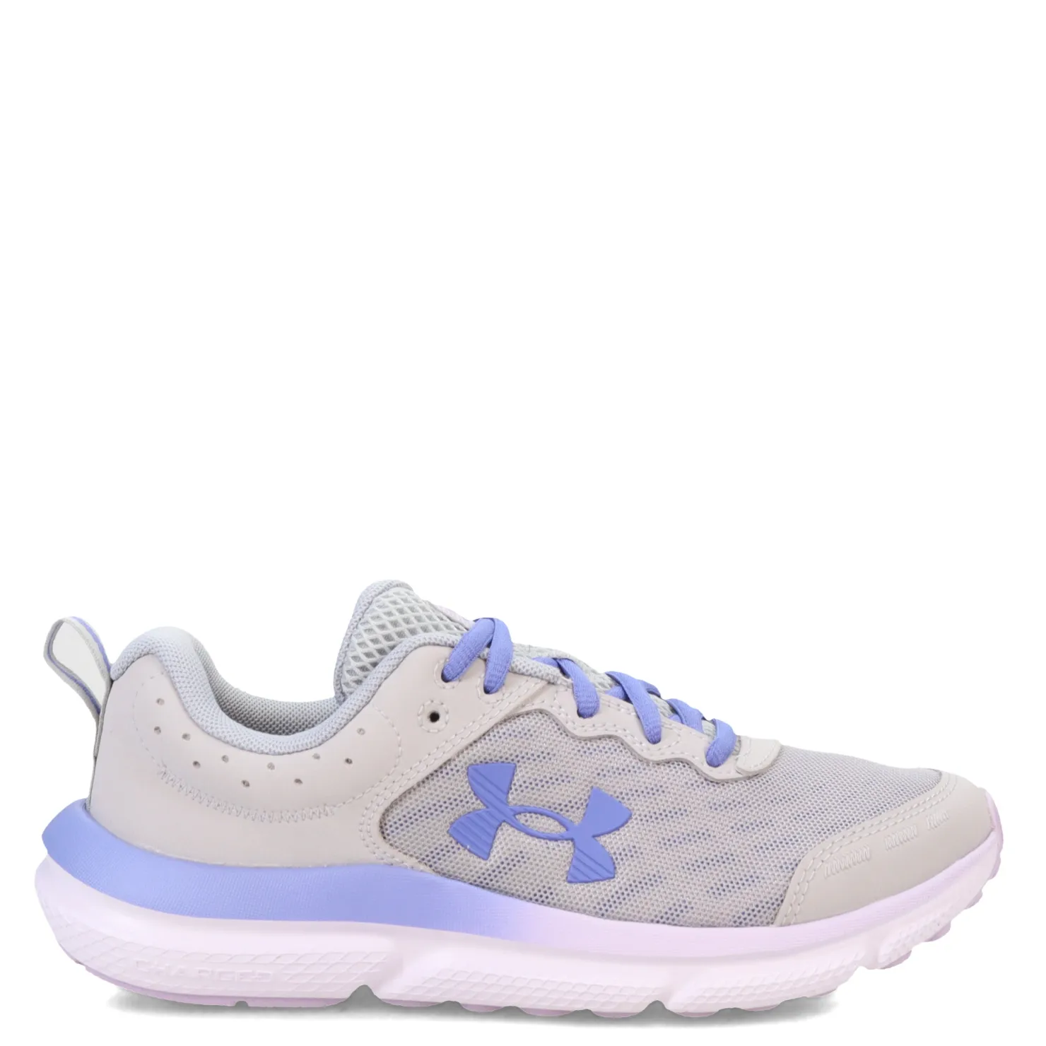 Sneakers & Athletic*Under Armour Girl's , Assert 10 Running Shoe - Big Kid Mod Gray/Nebula Purple/Baja Blue
