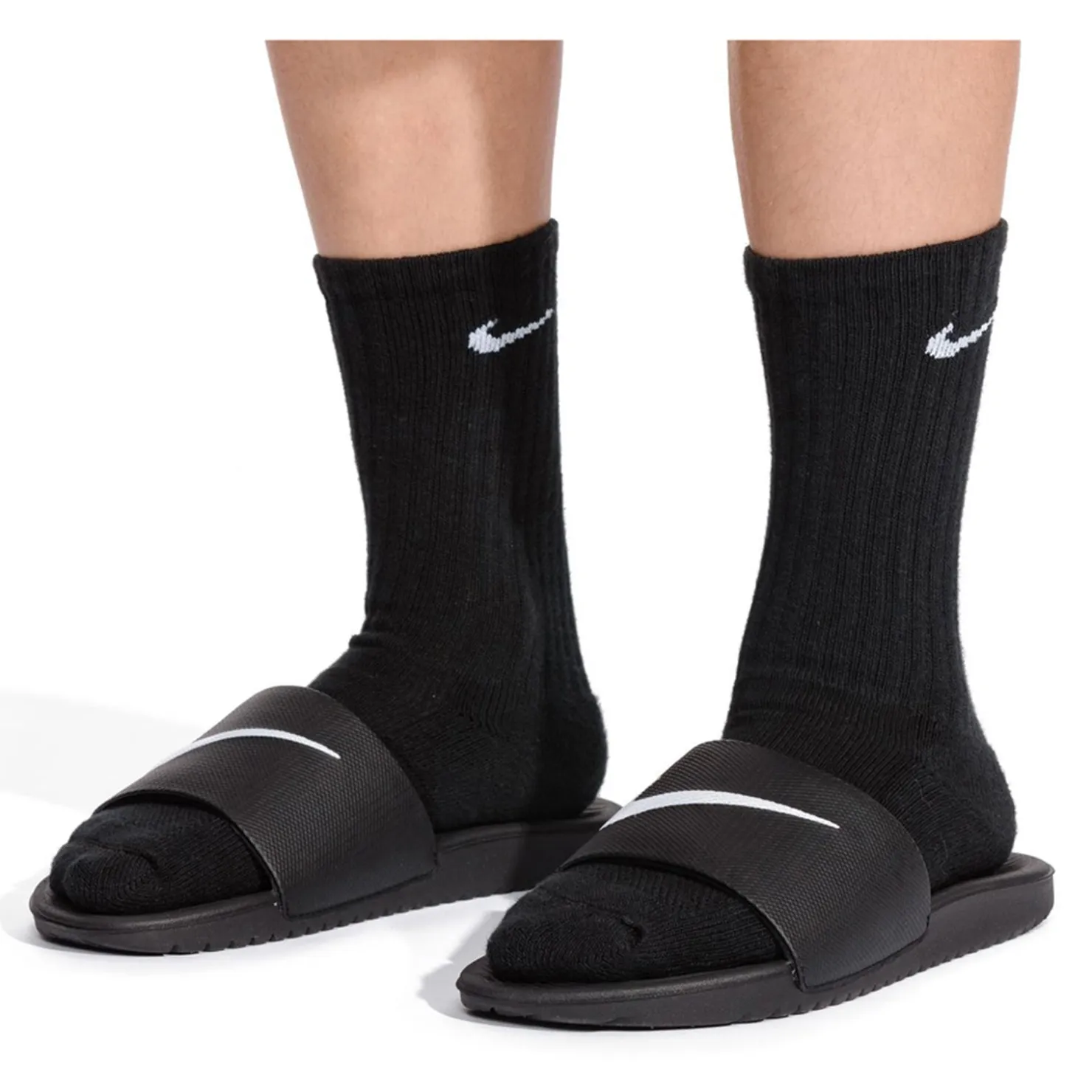 Little Kid (10.5-3)*Nike Kid's , Kawa Slide Sandal - Little Kid & Big Kid Black/White