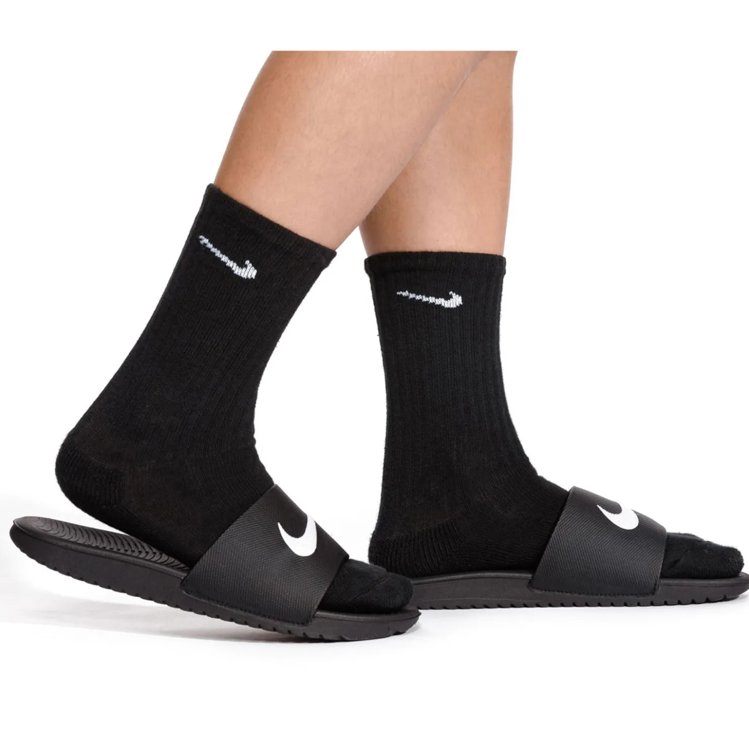 Little Kid (10.5-3)*Nike Kid's , Kawa Slide Sandal - Little Kid & Big Kid Black/White
