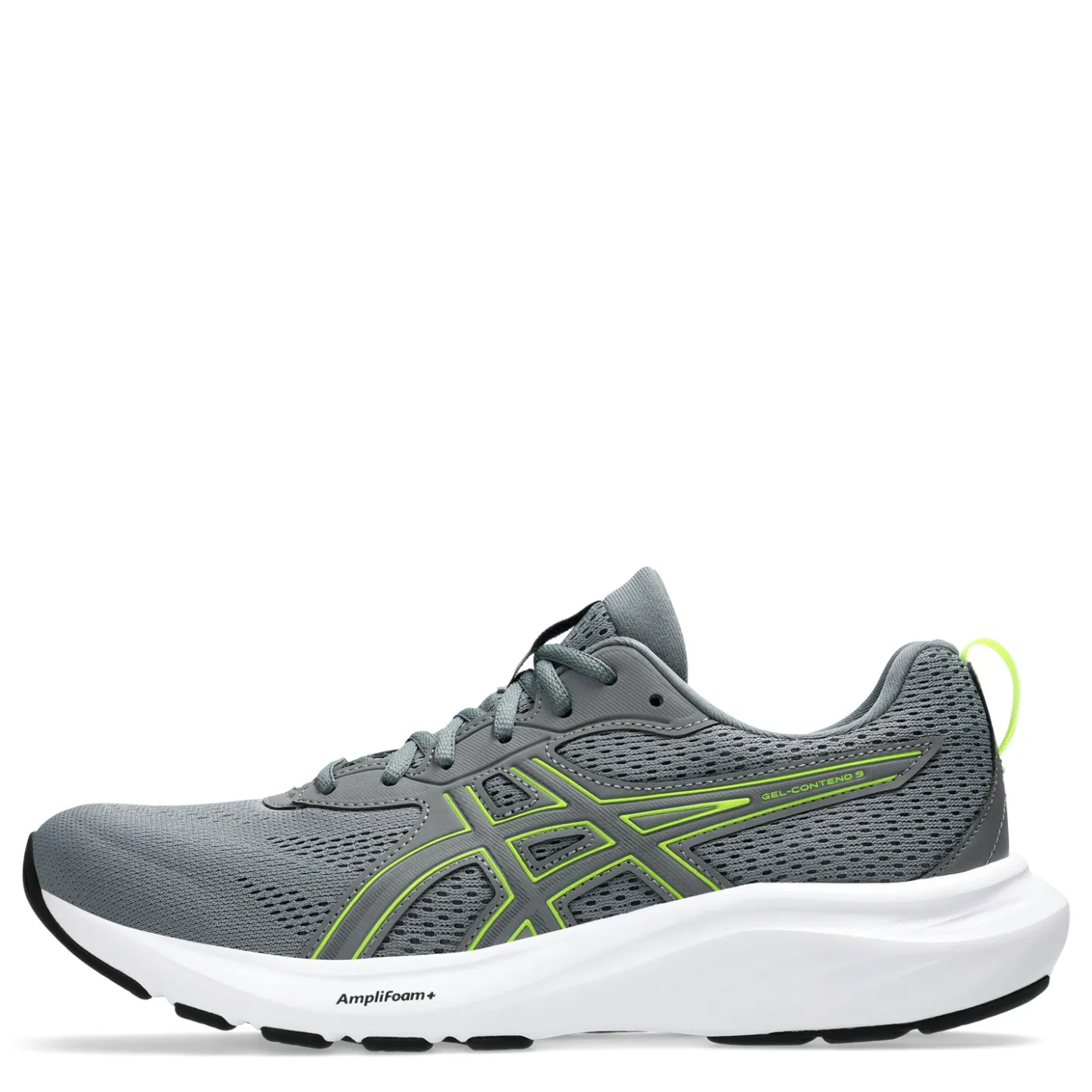 Running*ASICS Men's , GEL-Contend 9 Running Shoe Steel Grey/Safety Yellow