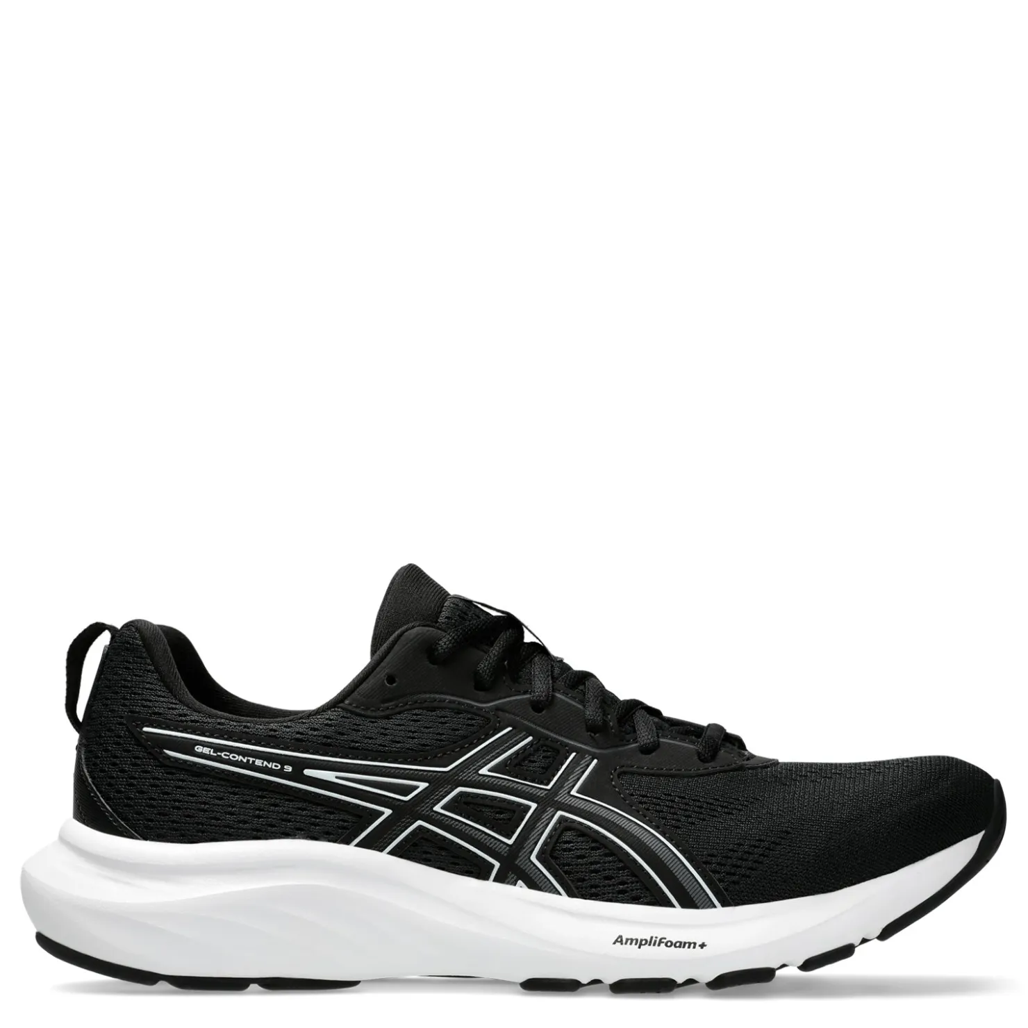 Running*ASICS Men's , GEL-Contend 9 Running Shoe - Wide Width Black/White