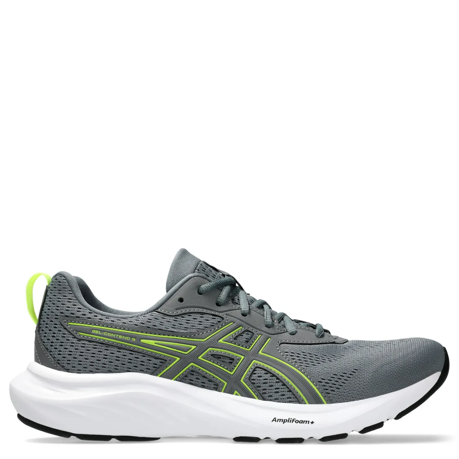 Running*ASICS Men's , GEL-Contend 9 Running Shoe - Extra Wide Width Steel Grey/Safety Yellow