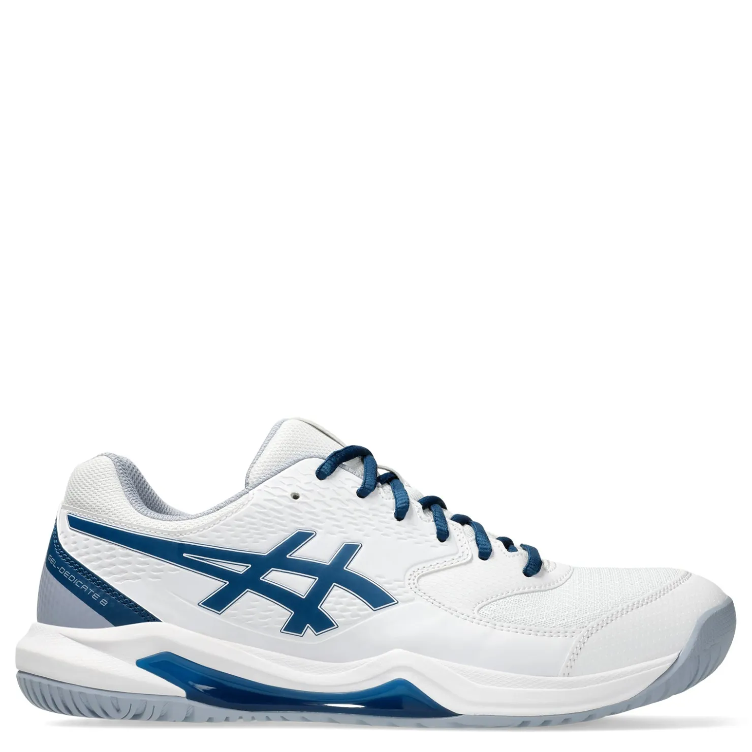 Court*ASICS Men's , GEL-Dedicate 8 Pickleball Shoe White/Mako Blue