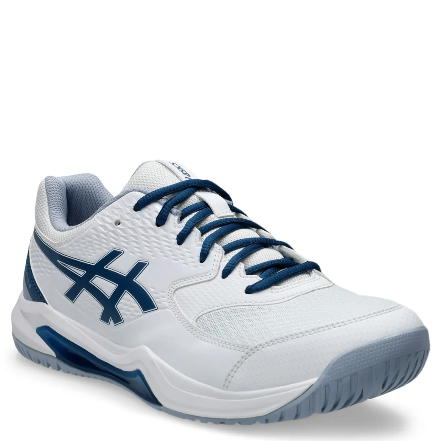 Court*ASICS Men's , GEL-Dedicate 8 Tennis Shoe - Wide Width White/Mako Blue