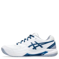 Court*ASICS Men's , GEL-Dedicate 8 Tennis Shoe - Wide Width White/Mako Blue