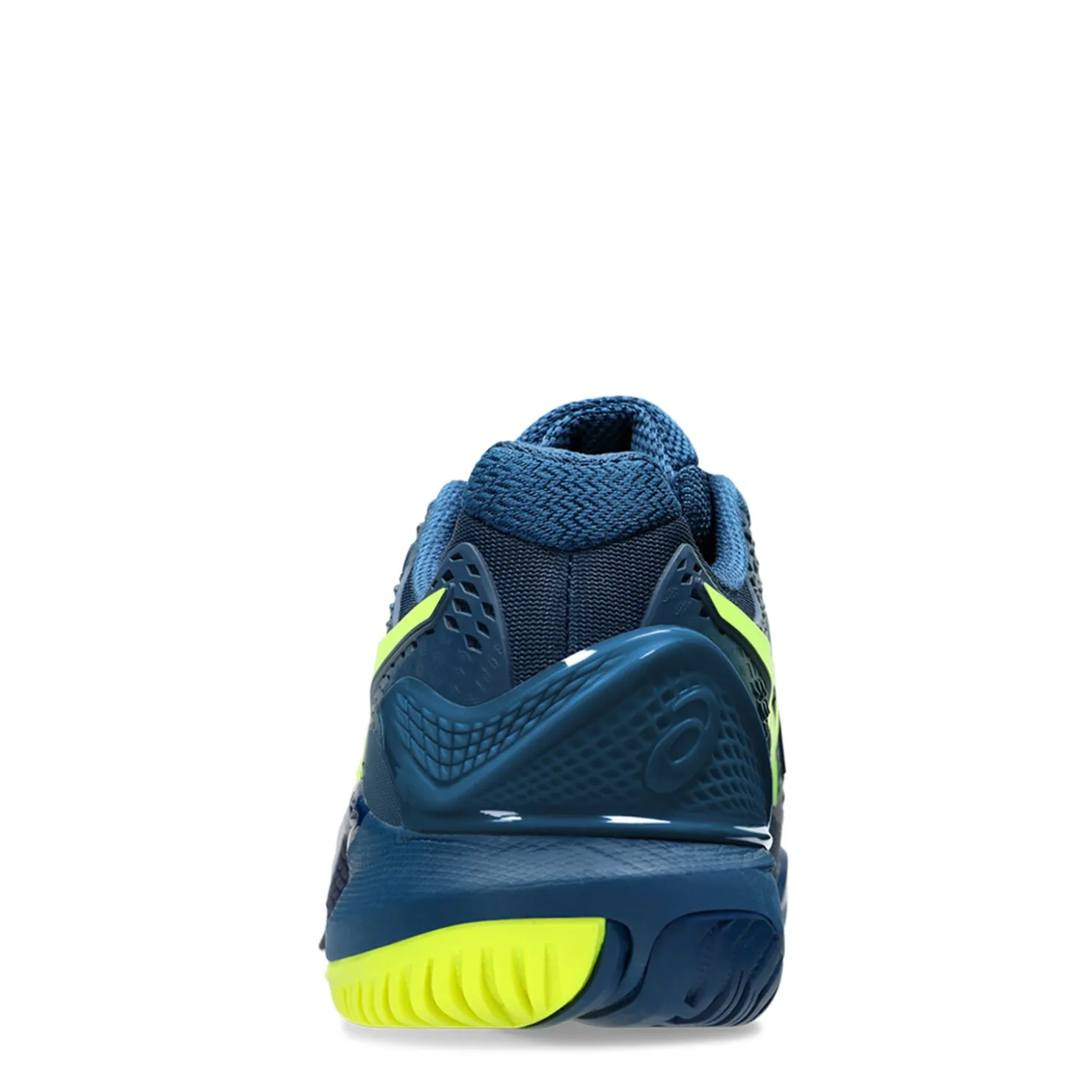 Court*ASICS Men's , GEL-Resolution 9 Tennis Shoe - Wide Width Mako Blue/Safety Yellow