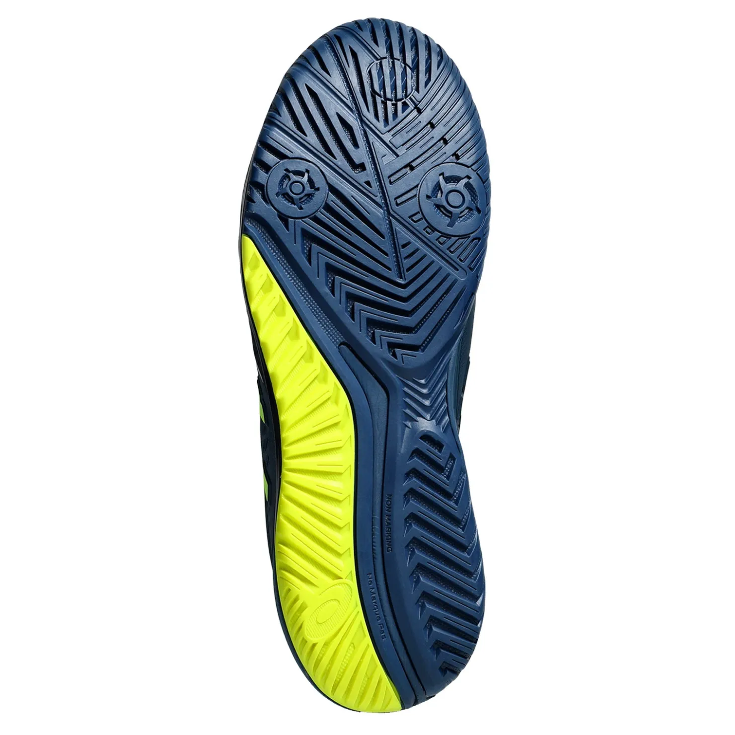 Court*ASICS Men's , GEL-Resolution 9 Tennis Shoe - Wide Width Mako Blue/Safety Yellow