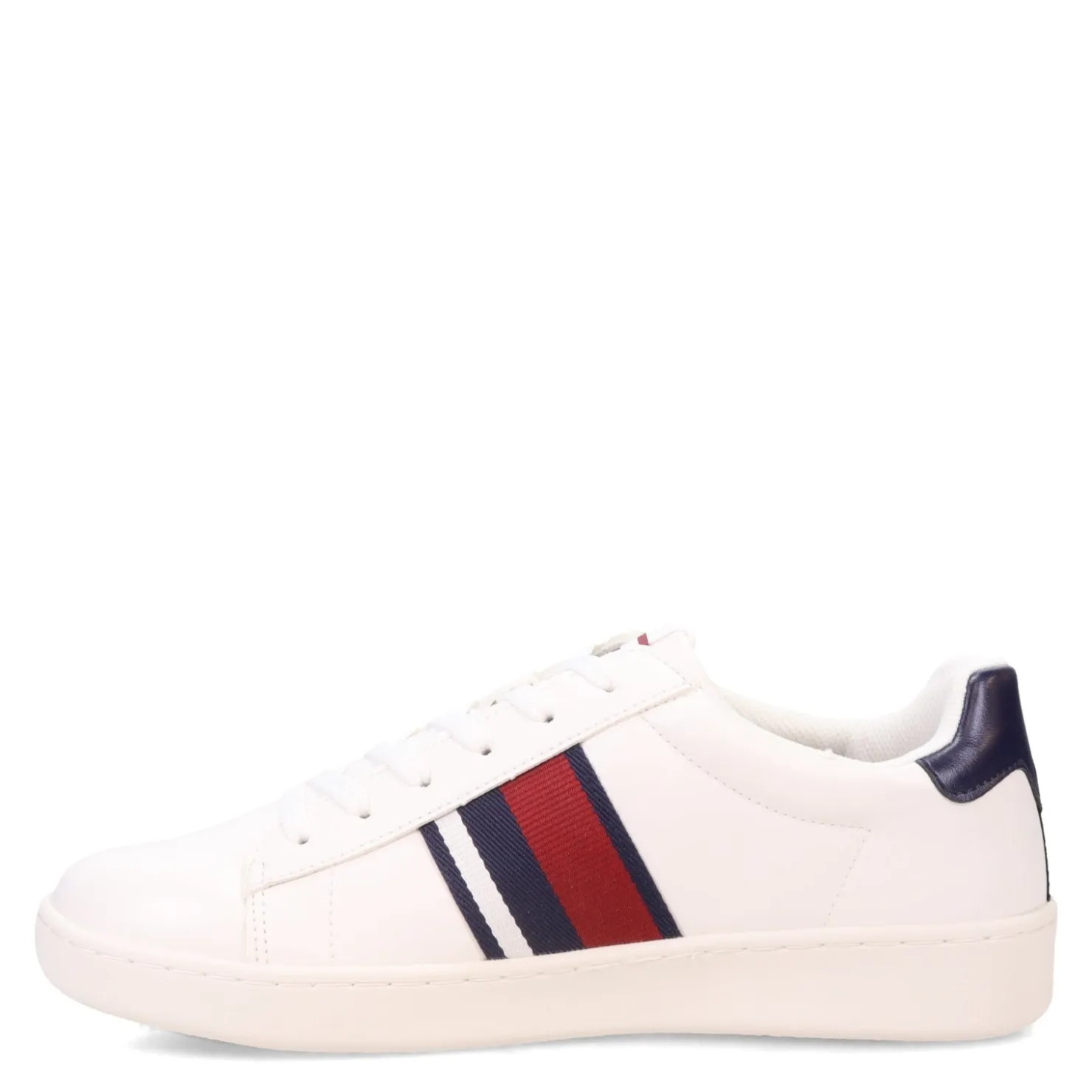 Fashion & Street*Ben Sherman Men's , Hampton Stripe Sneaker Red/Navy/White