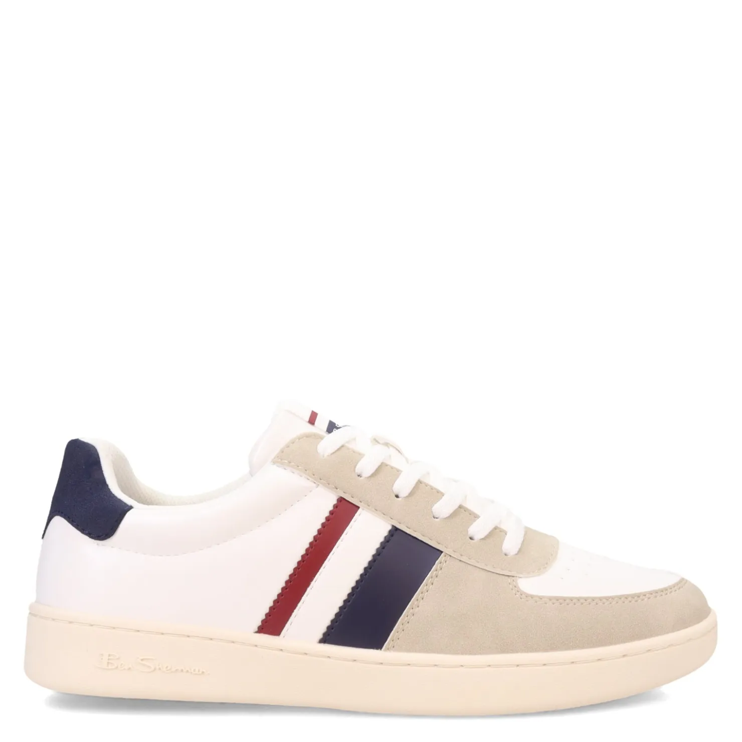 Fashion & Street*Ben Sherman Men's , Hyde Sneaker White/Beige/Navy/Red
