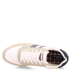 Fashion & Street*Ben Sherman Men's , Hyde Sneaker White/Beige/Navy/Red