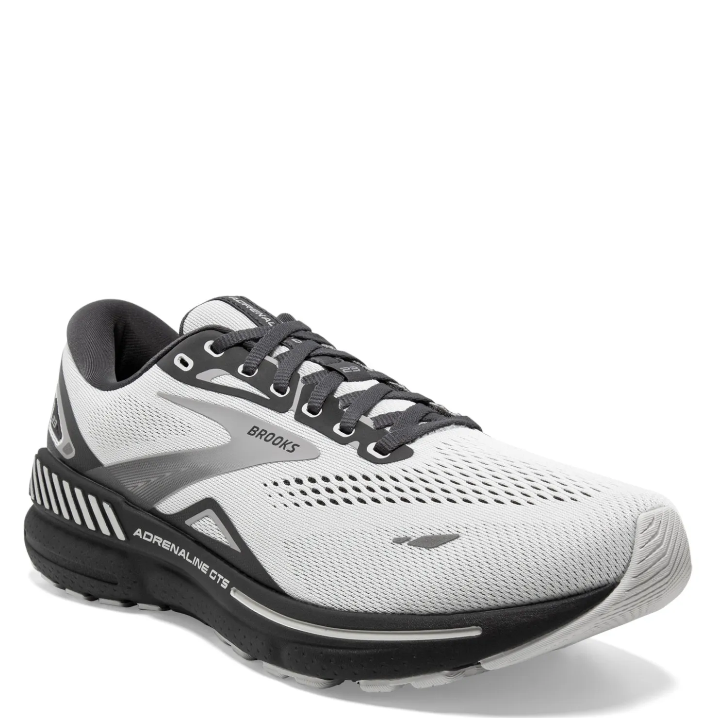 Running*Brooks Men's , Adrenaline GTS 23 Running Shoe Oyster/Ebony/Alloy