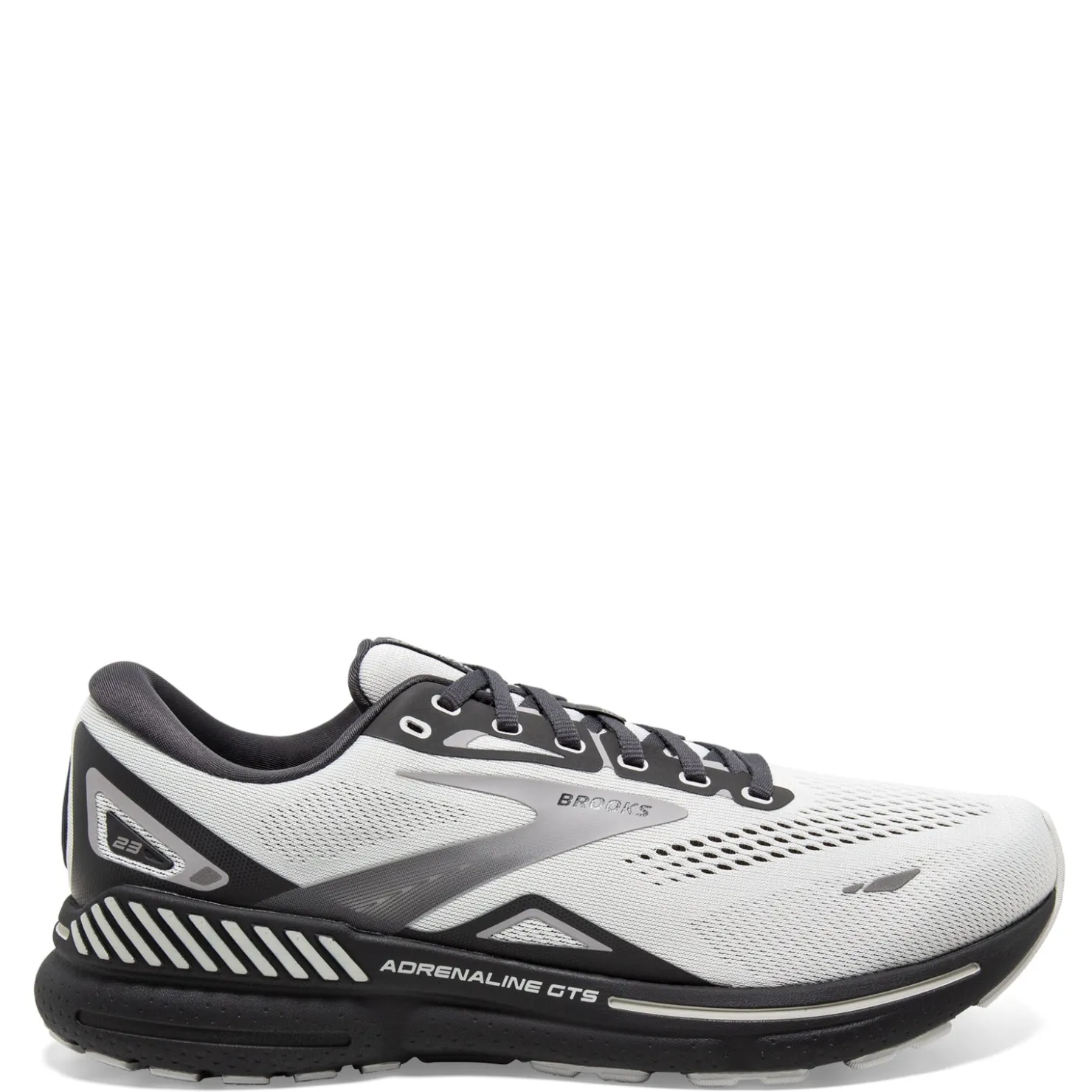Running*Brooks Men's , Adrenaline GTS 23 Running Shoe Oyster/Ebony/Alloy
