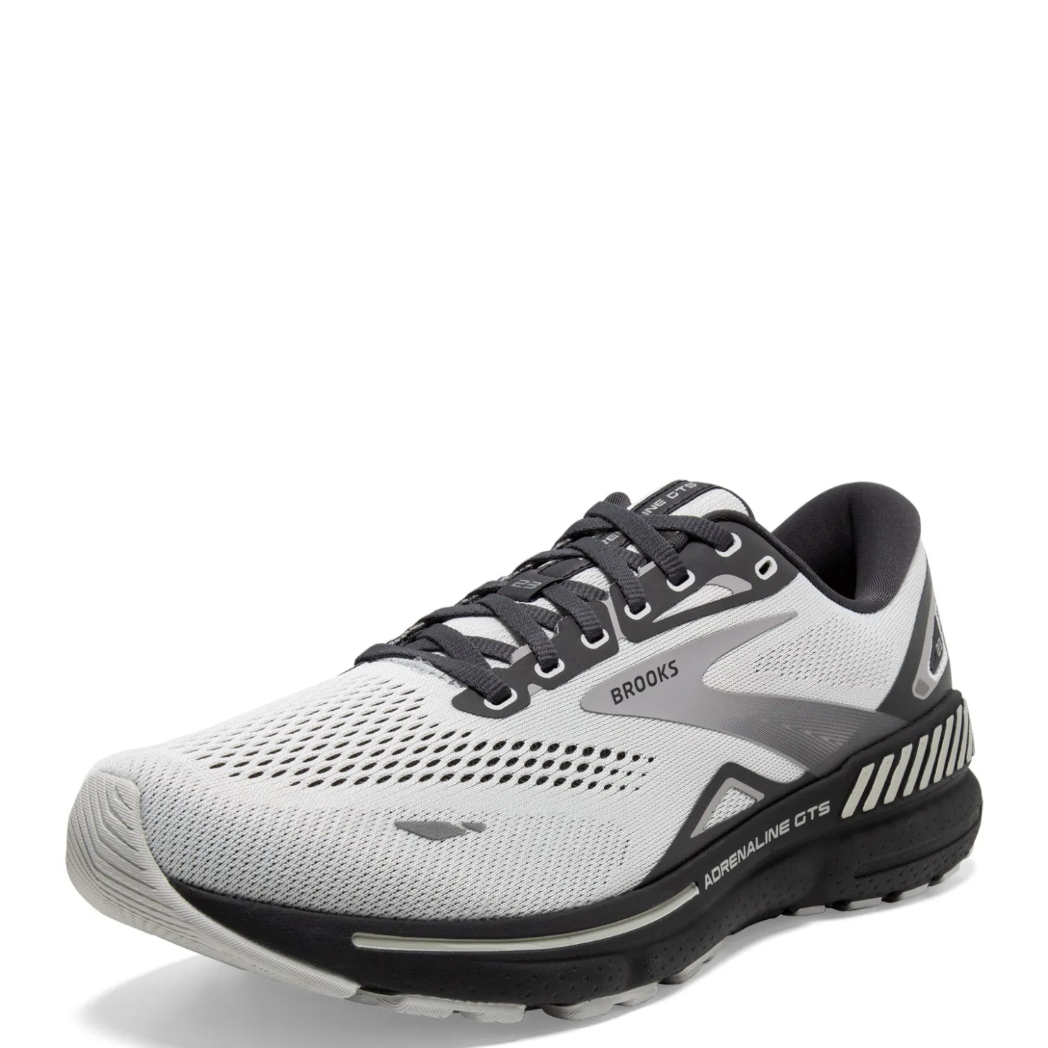 Running*Brooks Men's , Adrenaline GTS 23 Running Shoe Oyster/Ebony/Alloy