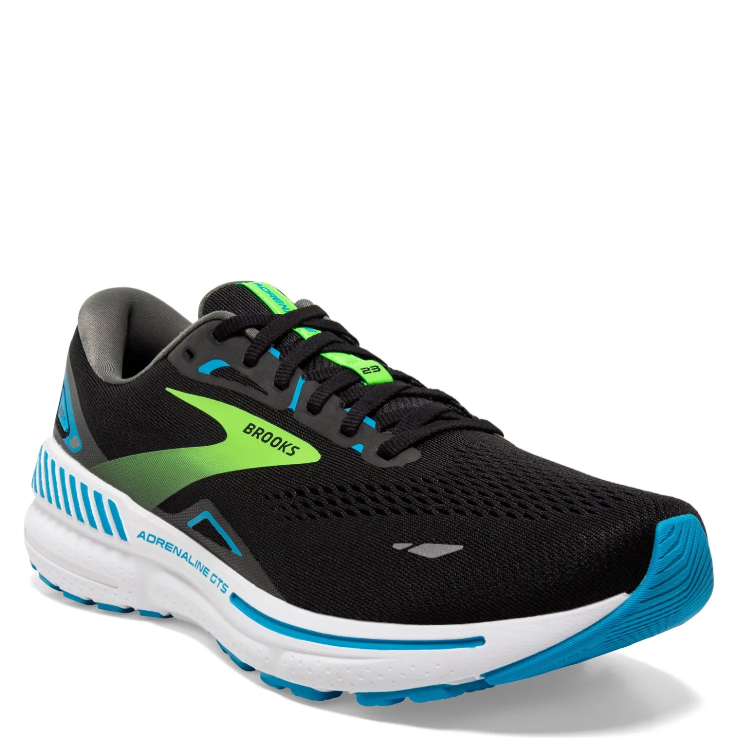 Running*Brooks Men's , Adrenaline GTS 23 Running Shoe - Wide Width Black Blue Green