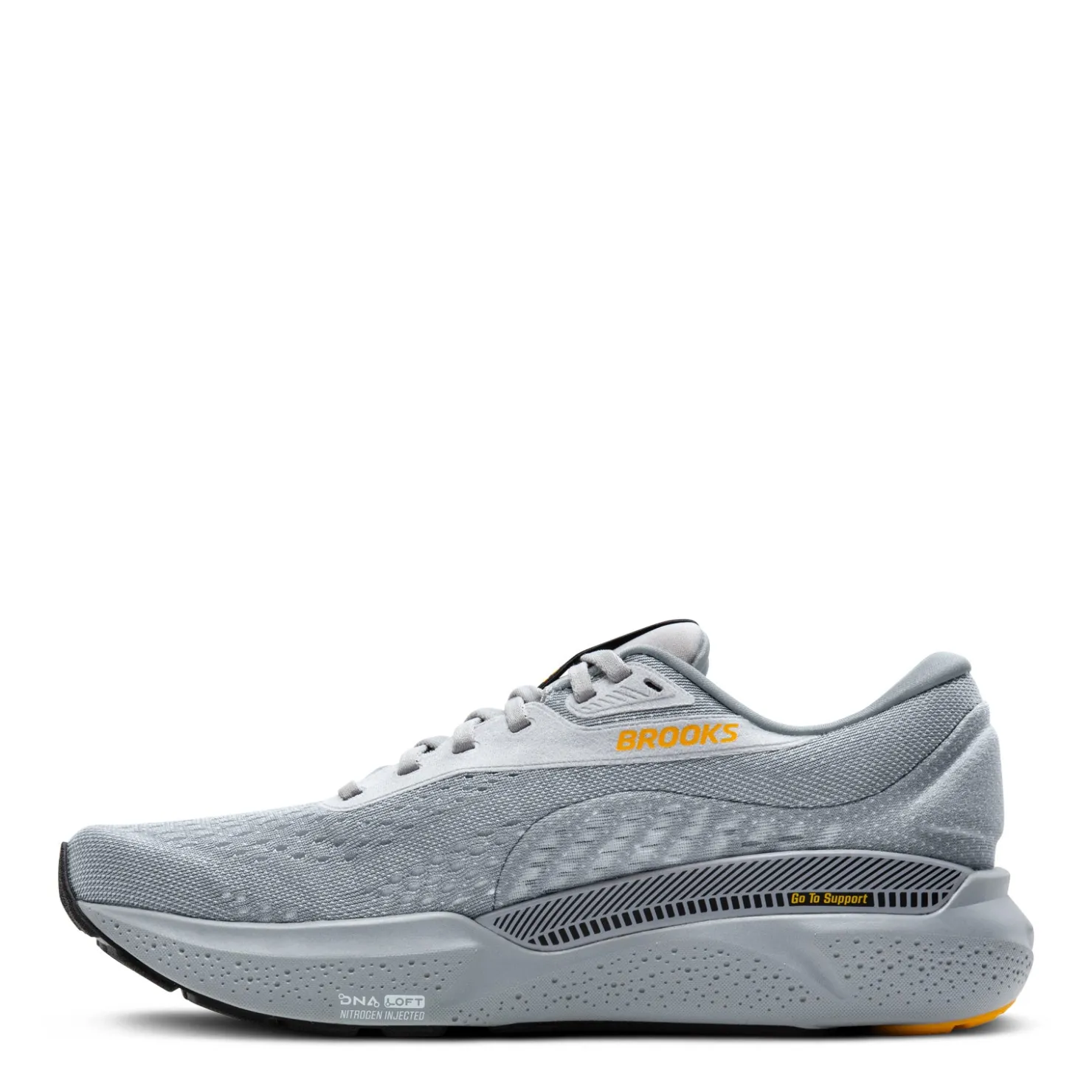 Running*Brooks Men's , Adrenaline GTS 24 Running Shoe - Narrow Width Alloy/White/Gold Fusion
