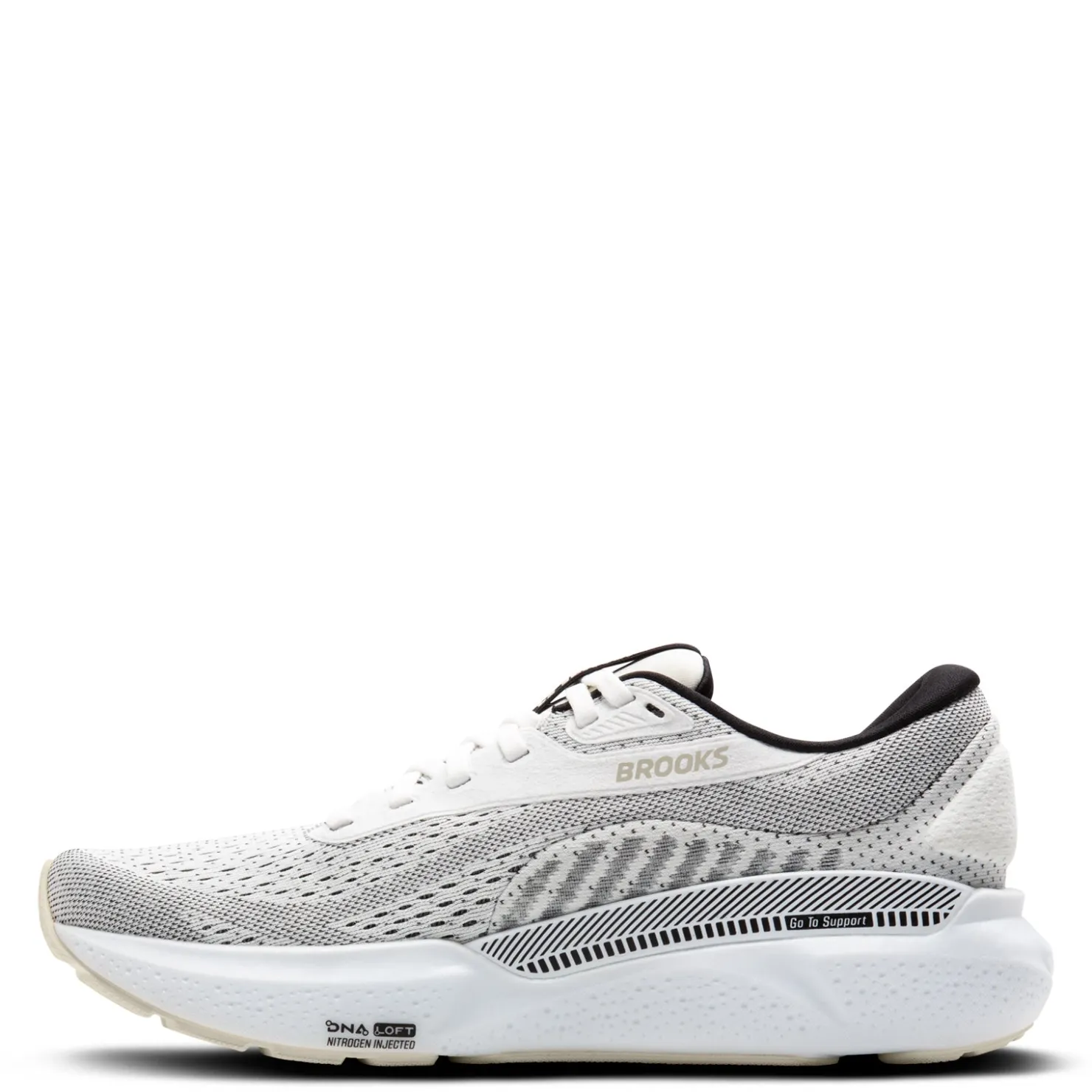 Running*Brooks Men's , Adrenaline GTS 24 Running Shoe - Wide Width White/Black/Pelican