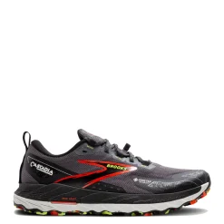 Trail & Hiking*Brooks Men's , Cascadia 18 GTX Trail Running Shoe Blackened Pearl/Black/Tomato