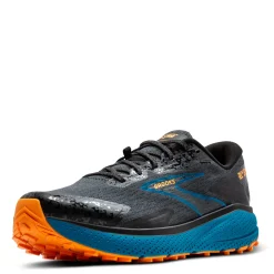 Trail & Hiking*Brooks Men's , Divide 5 Trail Running Shoe Ebony/Mosaic Blue/Orange
