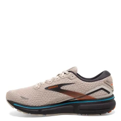 Running*Brooks Men's , Ghost 15 Running Shoe White Sand/Orange/Blue