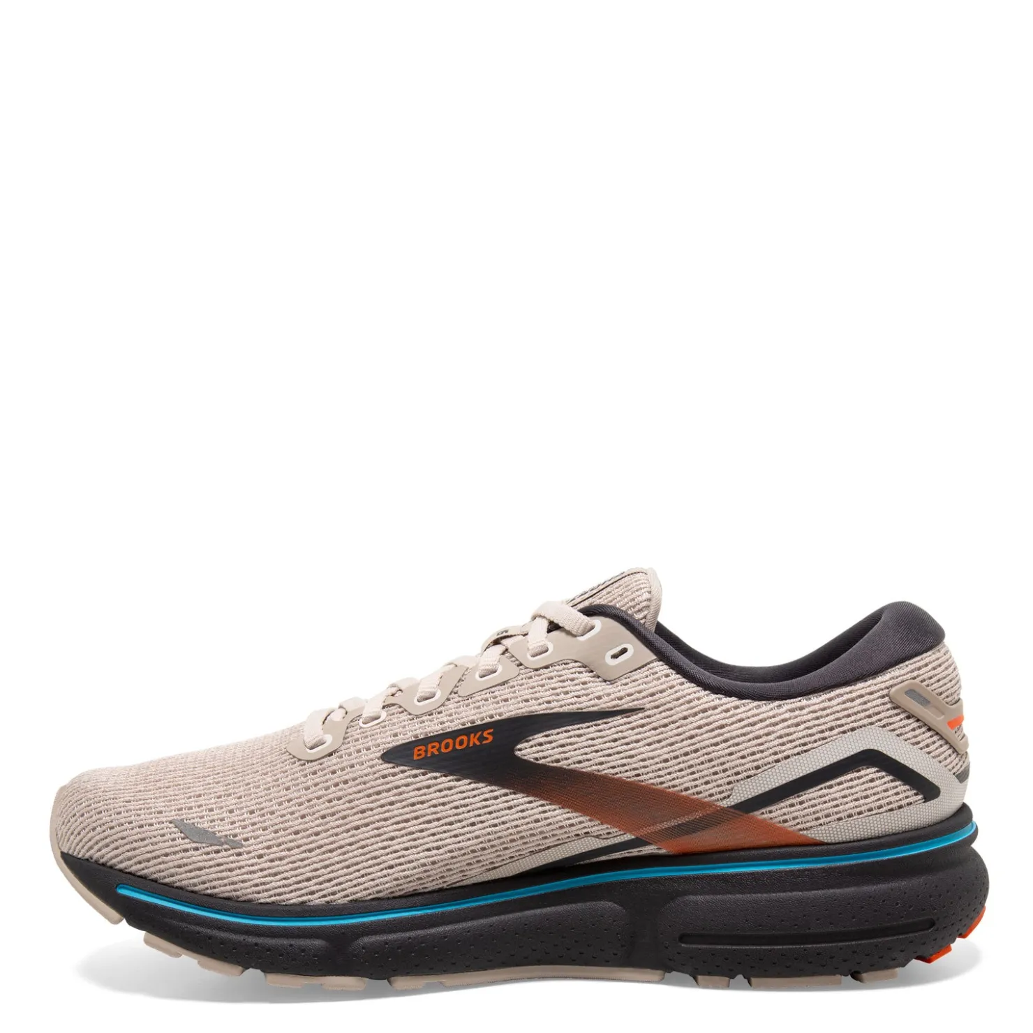 Running*Brooks Men's , Ghost 15 Running Shoe White Sand/Orange/Blue
