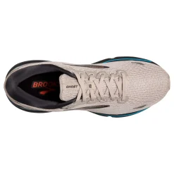 Running*Brooks Men's , Ghost 15 Running Shoe White Sand/Orange/Blue