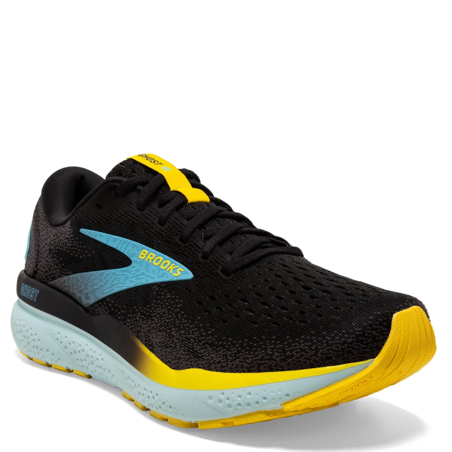 Sneakers & Athletics*Brooks Men's , Ghost 16 Running Shoe Black/Forged Iron/Blue