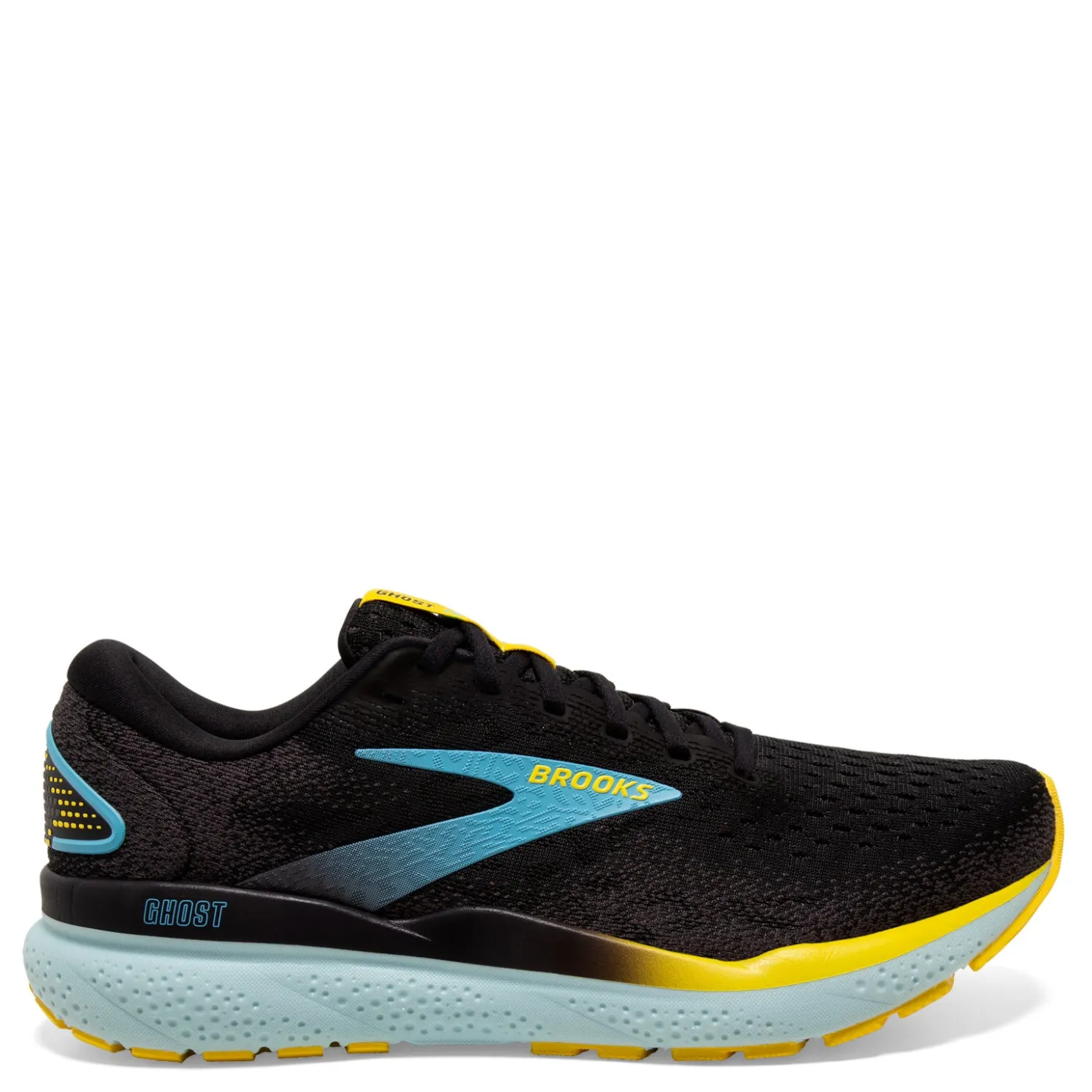 Sneakers & Athletics*Brooks Men's , Ghost 16 Running Shoe Black/Forged Iron/Blue