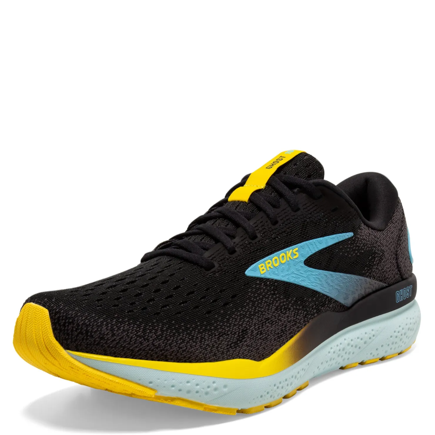 Sneakers & Athletics*Brooks Men's , Ghost 16 Running Shoe Black/Forged Iron/Blue
