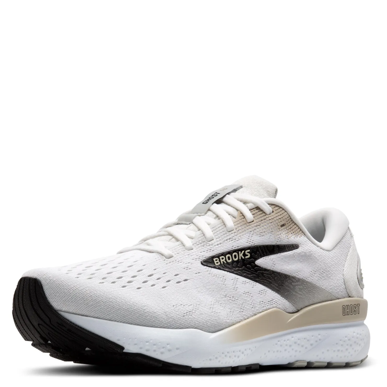 Sneakers & Athletics*Brooks Men's , Ghost 16 Running Shoe White/Pelican/Oyster