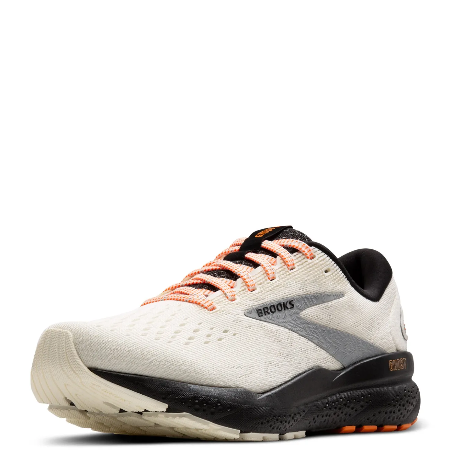 Sneakers & Athletics*Brooks Men's , Ghost 16 Running Shoe Ecru/Orange/Black