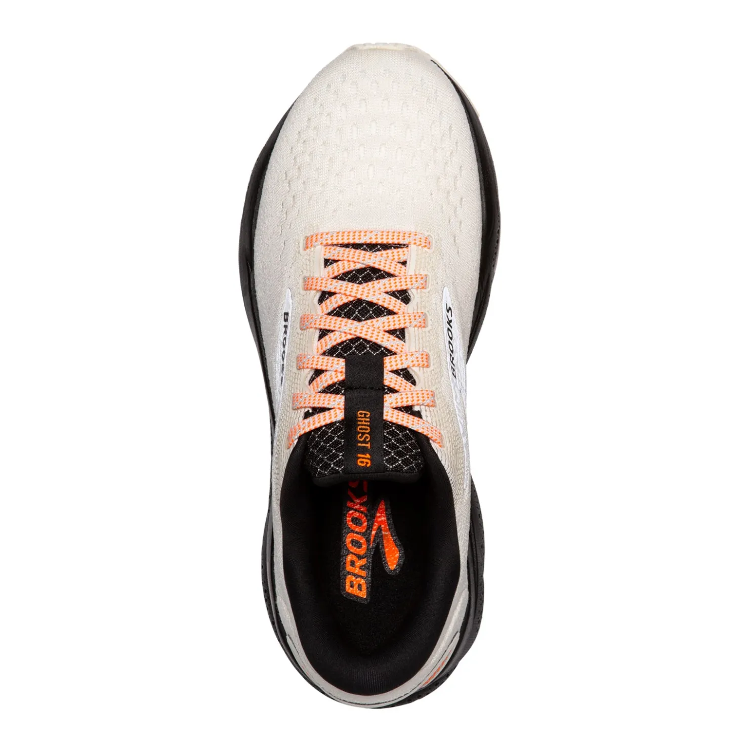 Sneakers & Athletics*Brooks Men's , Ghost 16 Running Shoe Ecru/Orange/Black