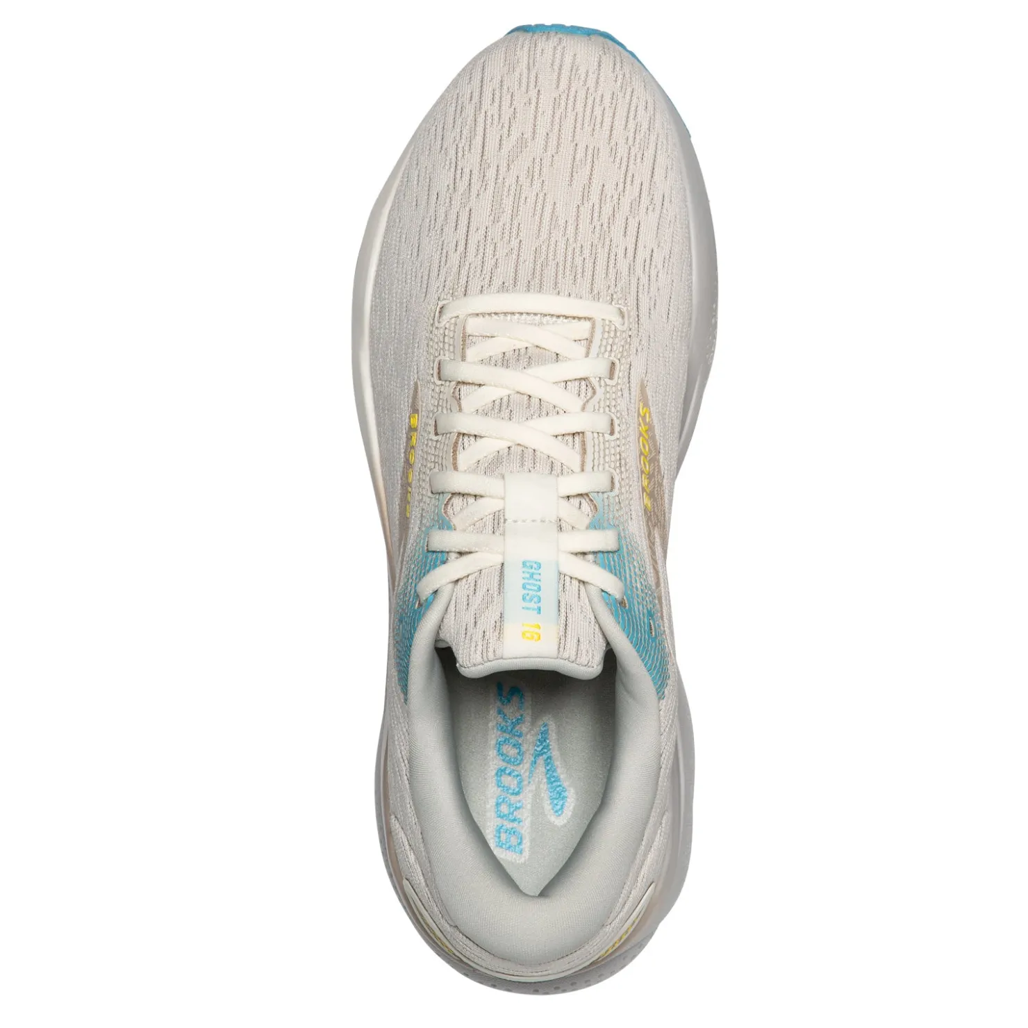 Running*Brooks Men's , Ghost 16 Running Shoe Coconut/Blue/Yellow